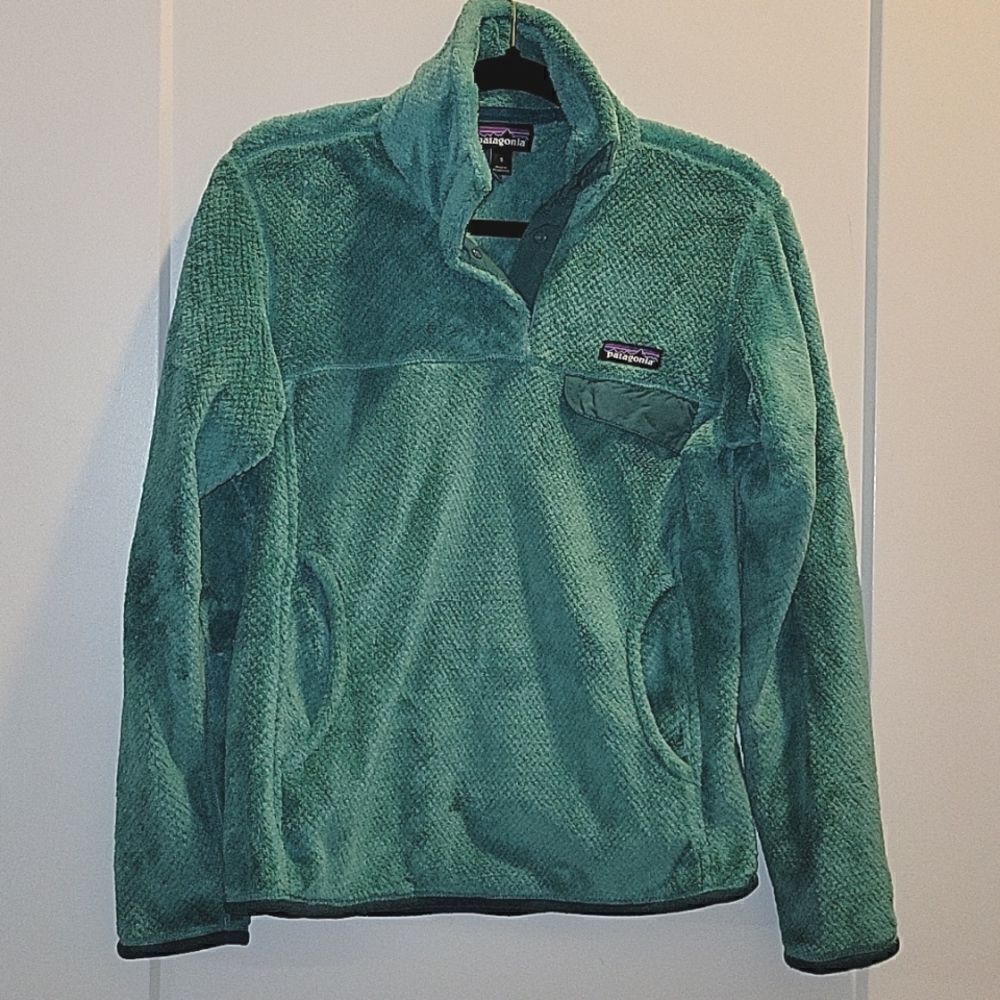 Patagonia Re-Tool Snap T Pullover Jacket Small Fleece Long Sleeve Green
